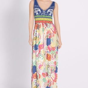 Desigual maxi dress in colorful paisley pattern